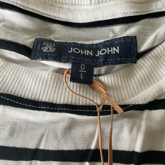 John John brand new black and white cotton top - Picture 9 of 11